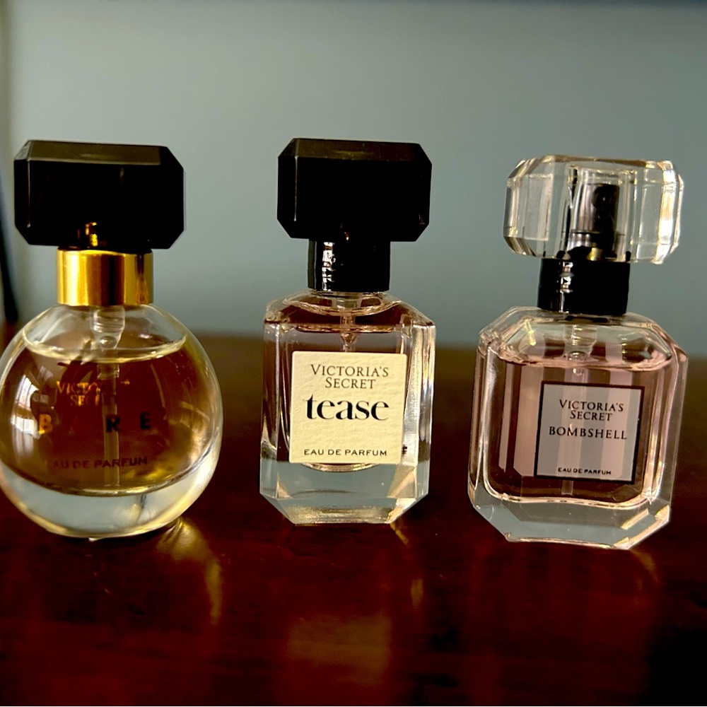 NEW! VS mini perfume trio BARE, TEASE, BOMBSHELL